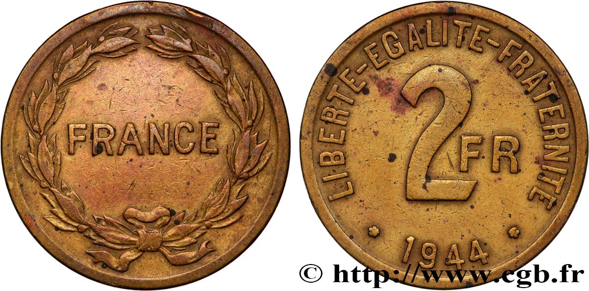 2 francs France 1944  F.271/1 q.BB 