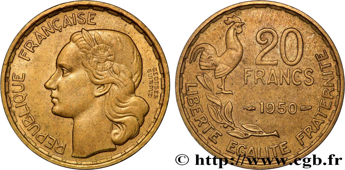 20 francs Georges Guiraud 1950  F.401/1 VZ 