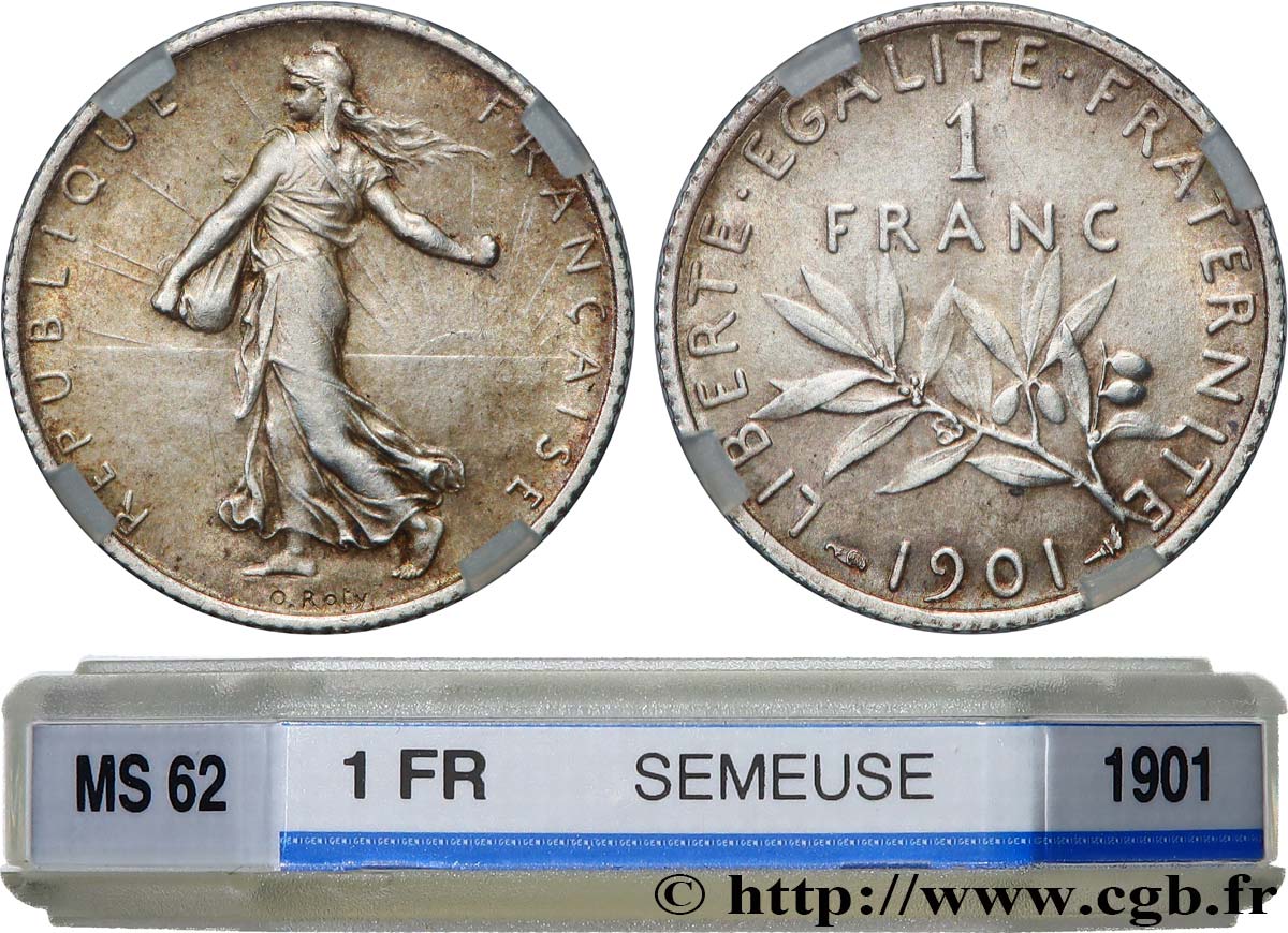 1 franc Semeuse 1901  F.217/6 VZ62 GENI