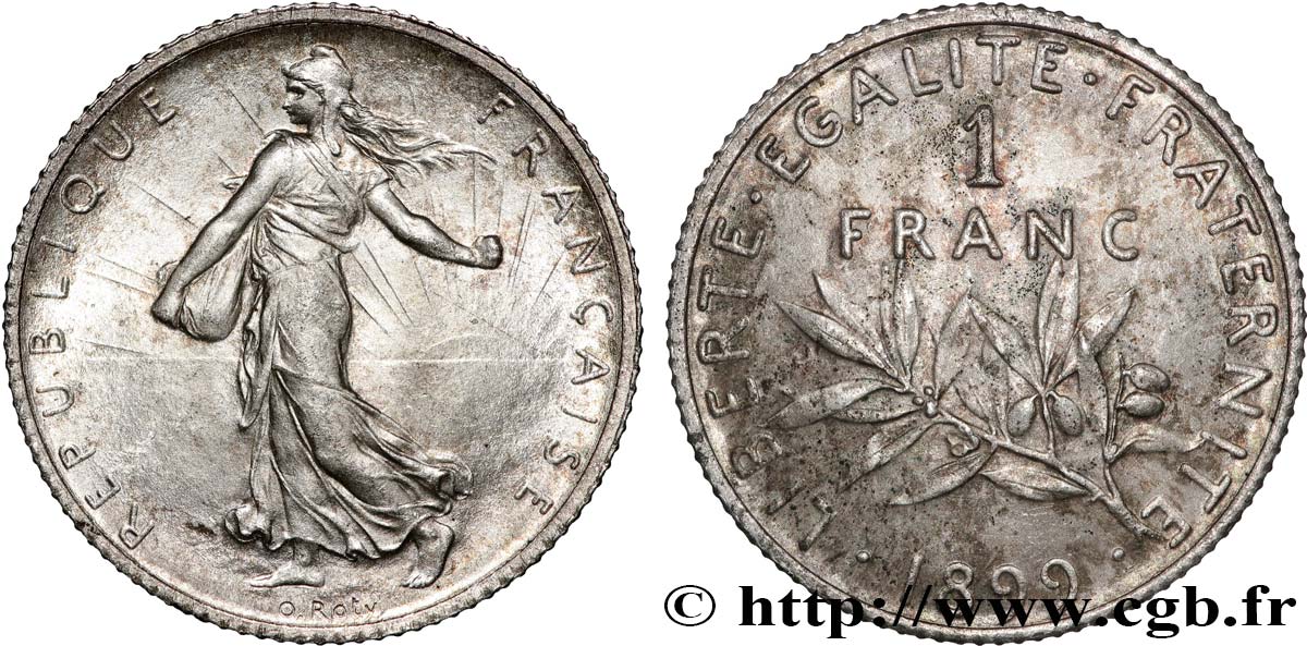 1 franc Semeuse 1899 Paris F.217/3 SC/EBC 