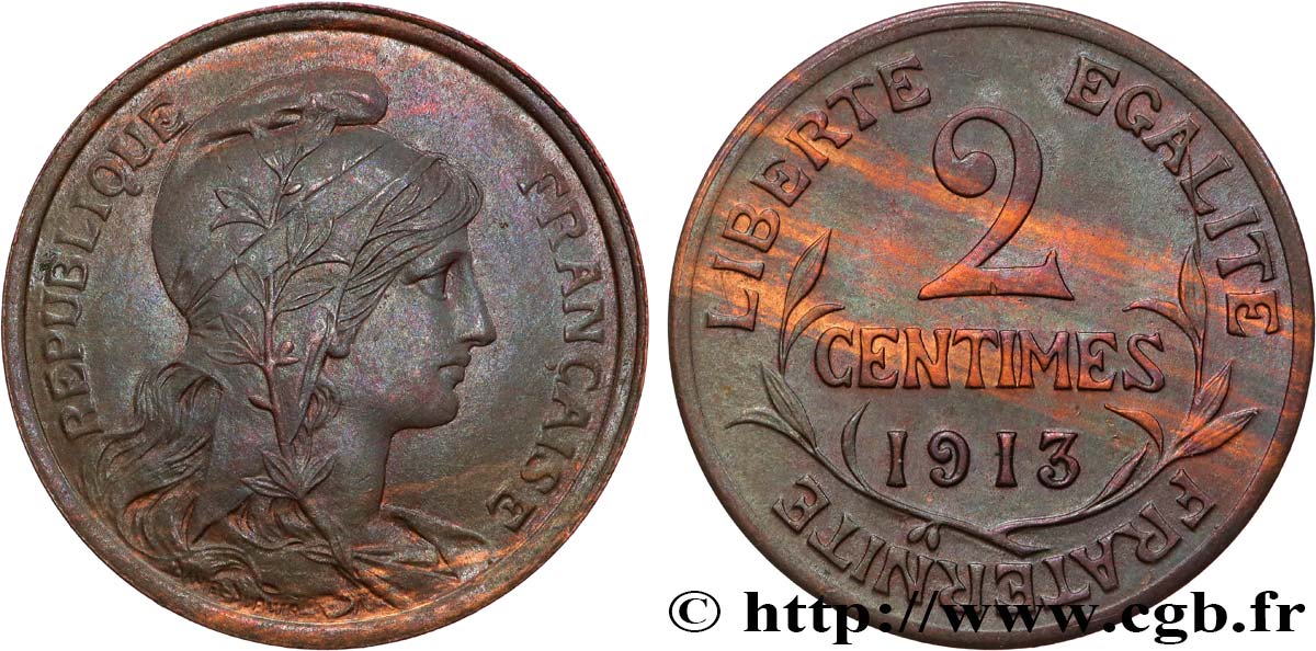 2 centimes Daniel-Dupuis 1913 Paris F.110/16 EBC62 