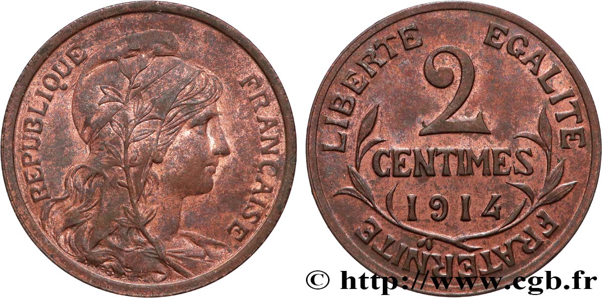 2 centimes Daniel-Dupuis 1914 Paris F.110/17 S 