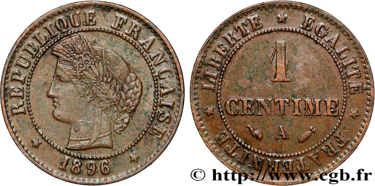 1 centime Cérès 1896 Paris F.104/23 SUP 