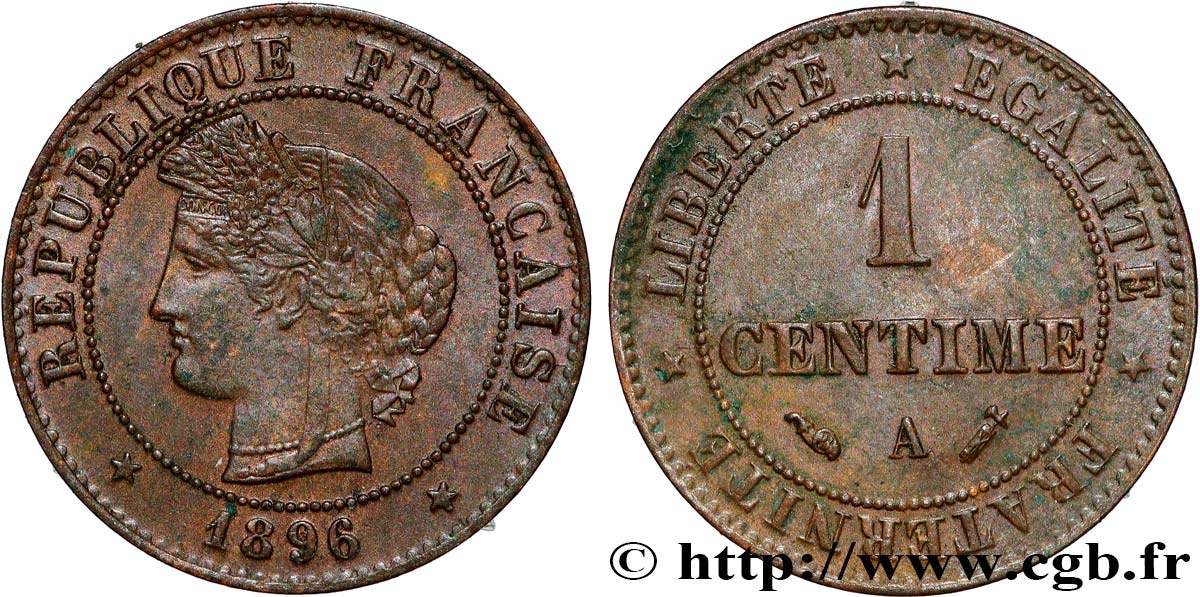 1 centime Cérès 1896 Paris F.104/23 EBC 