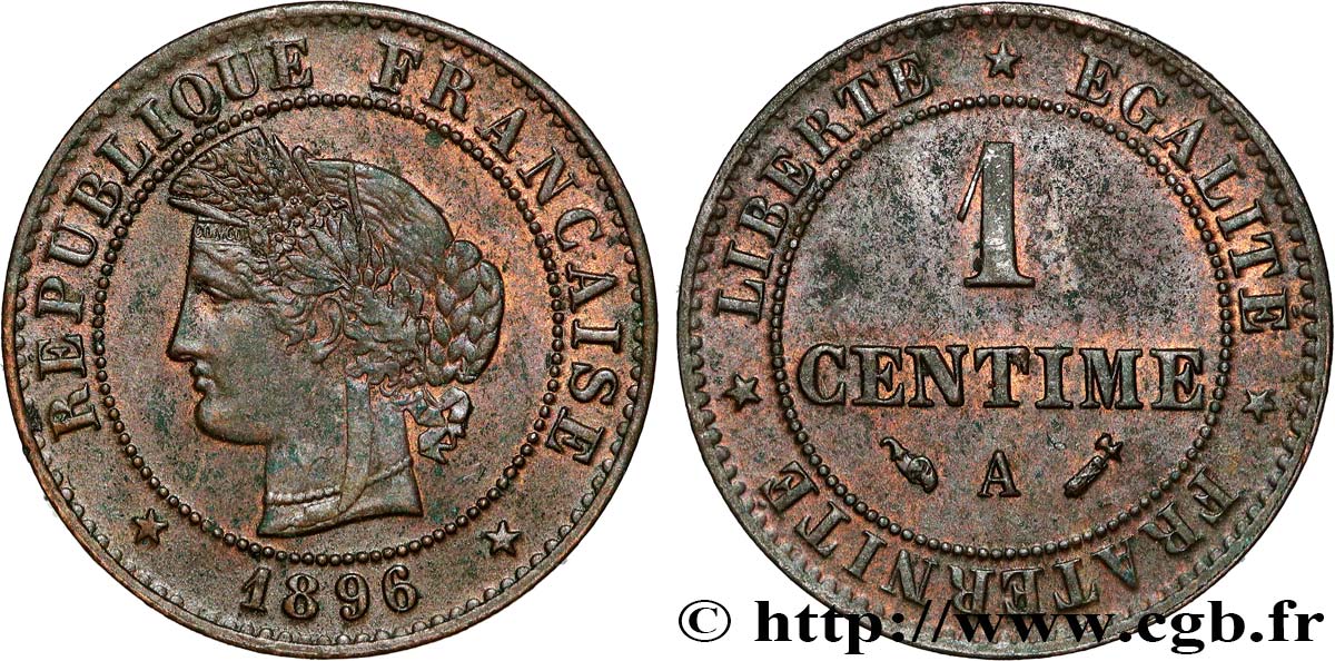 1 centime Cérès 1896 Paris F.104/23 VZ 