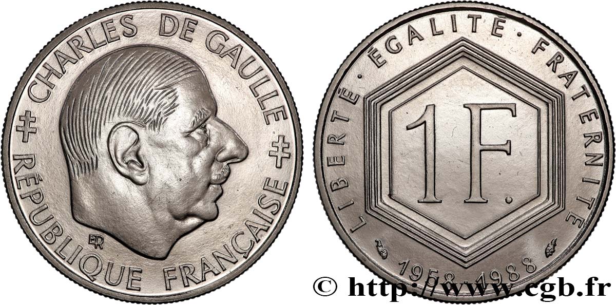 1 franc De Gaulle 1988  F.227/2 FDC 