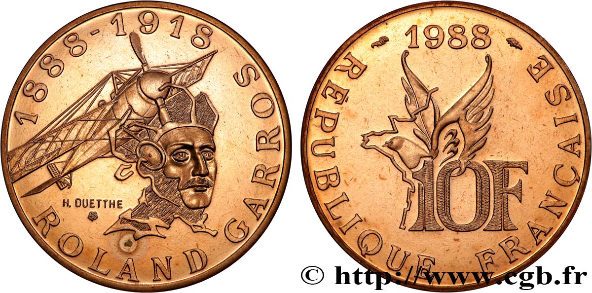 10 francs Roland Garros 1988  F.372/2 MS 