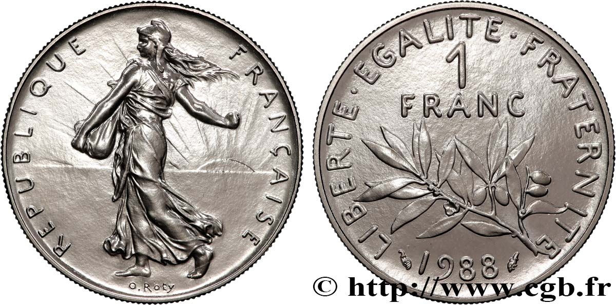 1 franc Semeuse, nickel 1988 Pessac F.226/33 ST 