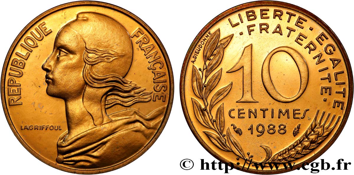 10 centimes Marianne 1988 Pessac F.144/28 FDC 