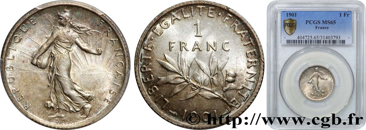 1 franc Semeuse 1901  F.217/6 FDC65 PCGS