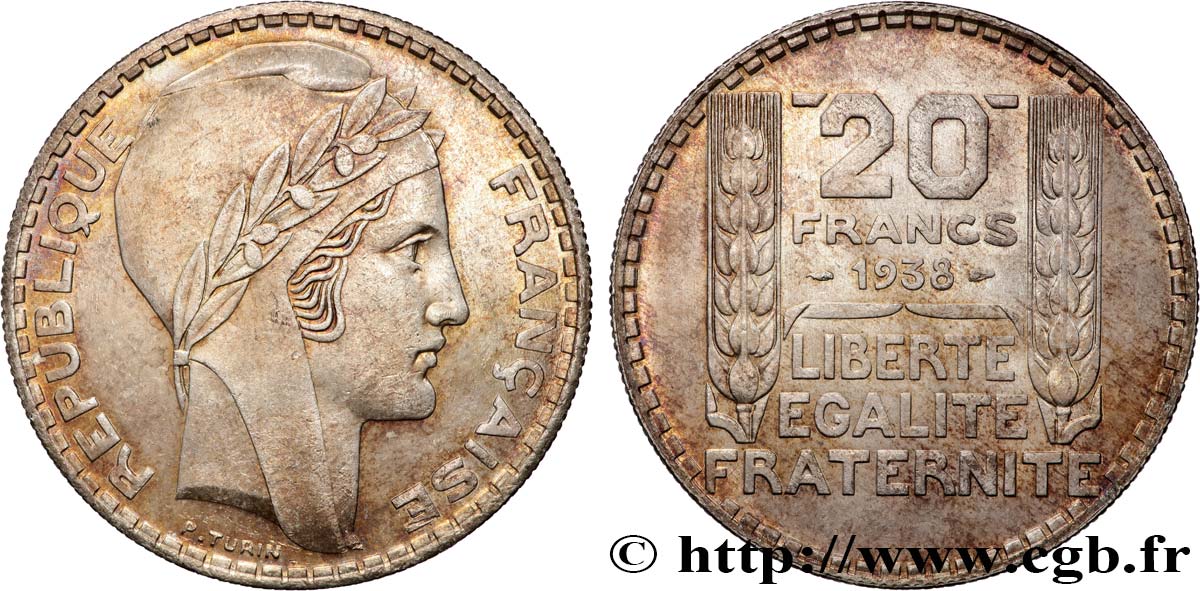 20 francs Turin 1938  F.400/9 SPL/SPL+ 