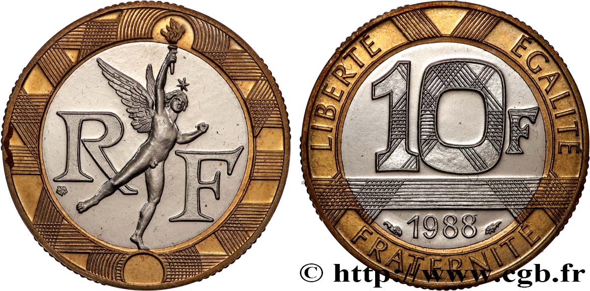 10 francs Génie de la Bastille 1988 Pessac F.375/2 FDC 
