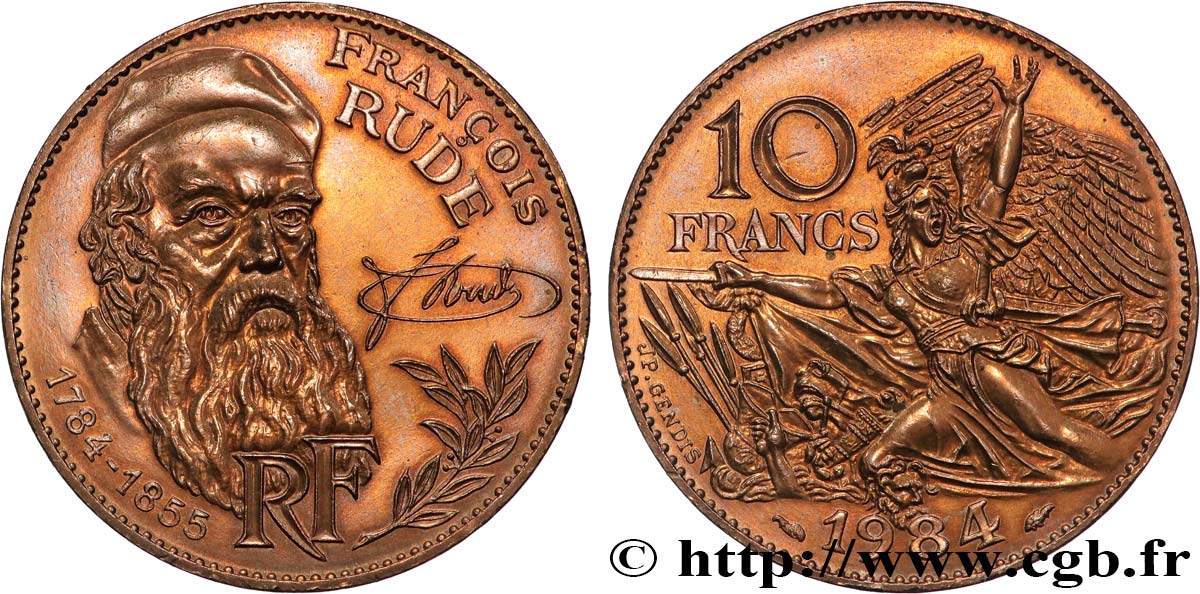 10 francs François Rude 1984  F.369/2 VZ+ 