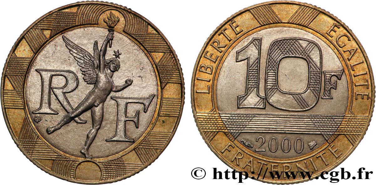 10 francs Génie de la Bastille 2000 Pessac F.375/17 VZ 