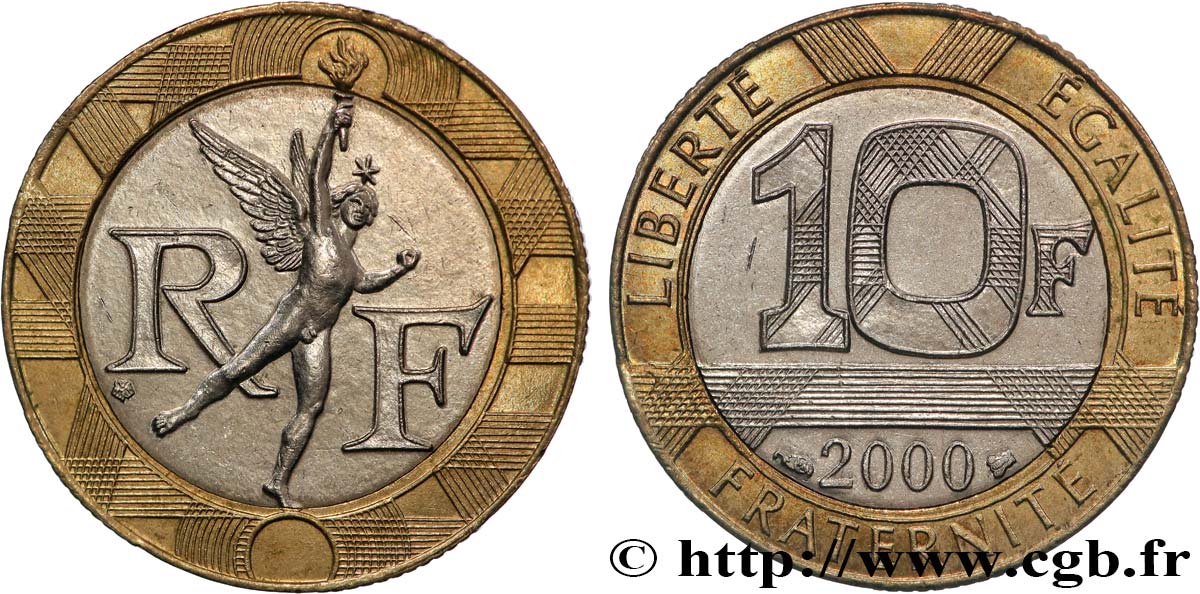 10 francs Génie de la Bastille 2000 Pessac F.375/17 VZ 