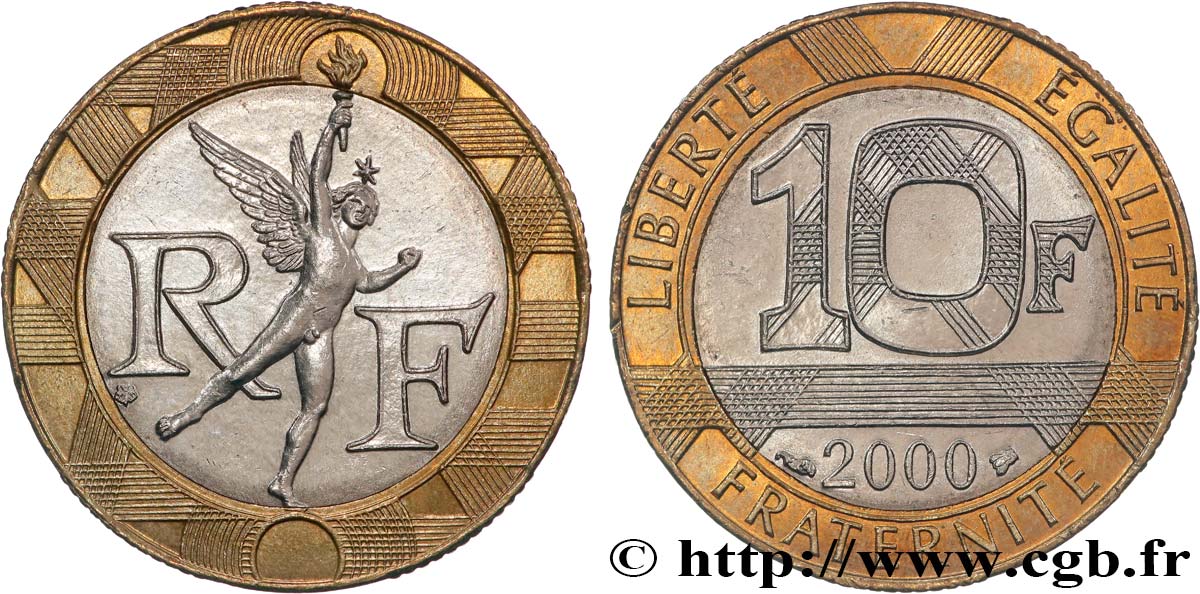 10 francs Génie de la Bastille 2000 Pessac F.375/17 AU 