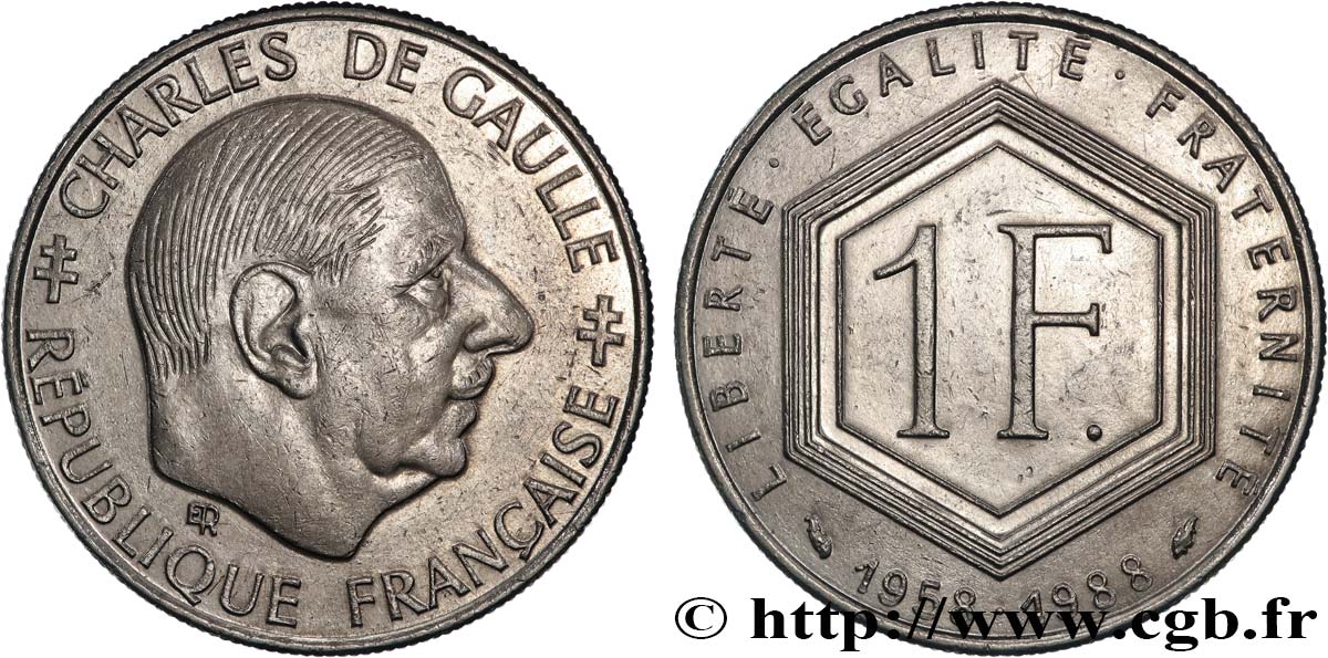 1 franc De Gaulle 1988  F.227/2 MS 