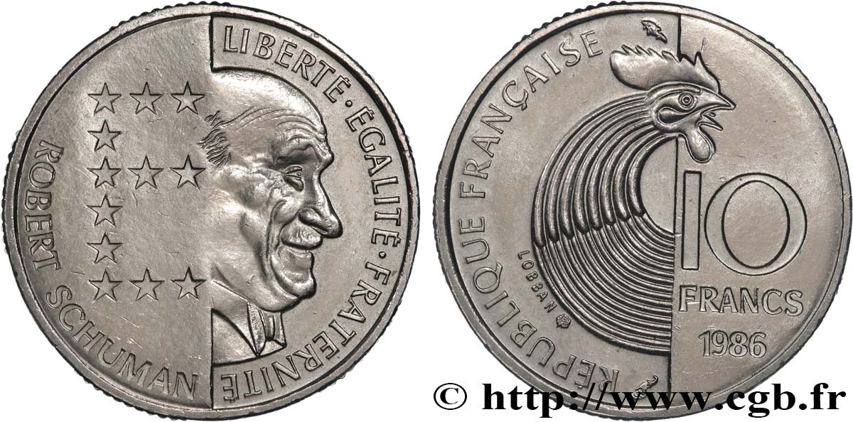 10 francs Robert Schuman 1986 Pessac F.374/2 MS 