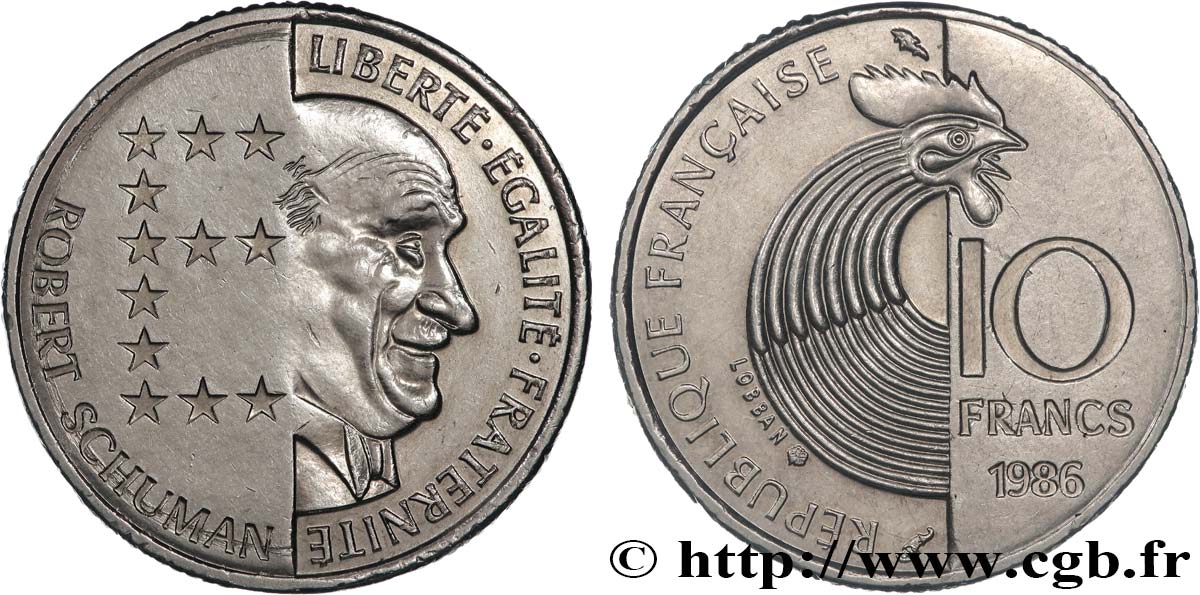 10 francs Robert Schuman 1986 Pessac F.374/2 fST 