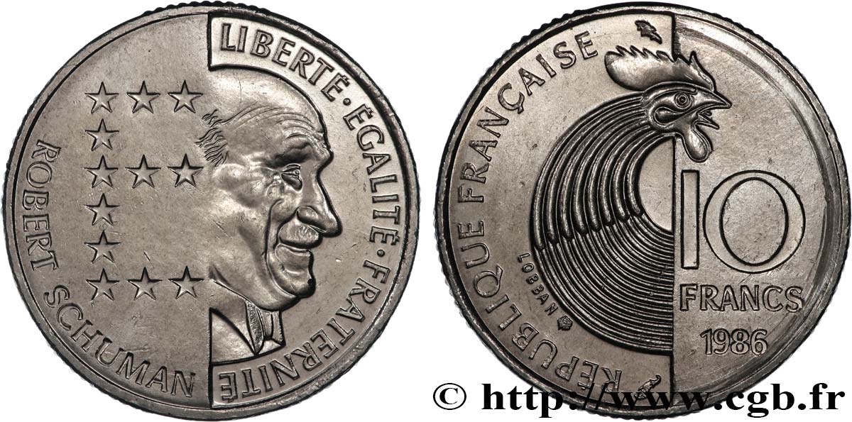 10 francs Robert Schuman 1986 Pessac F.374/2 fST 