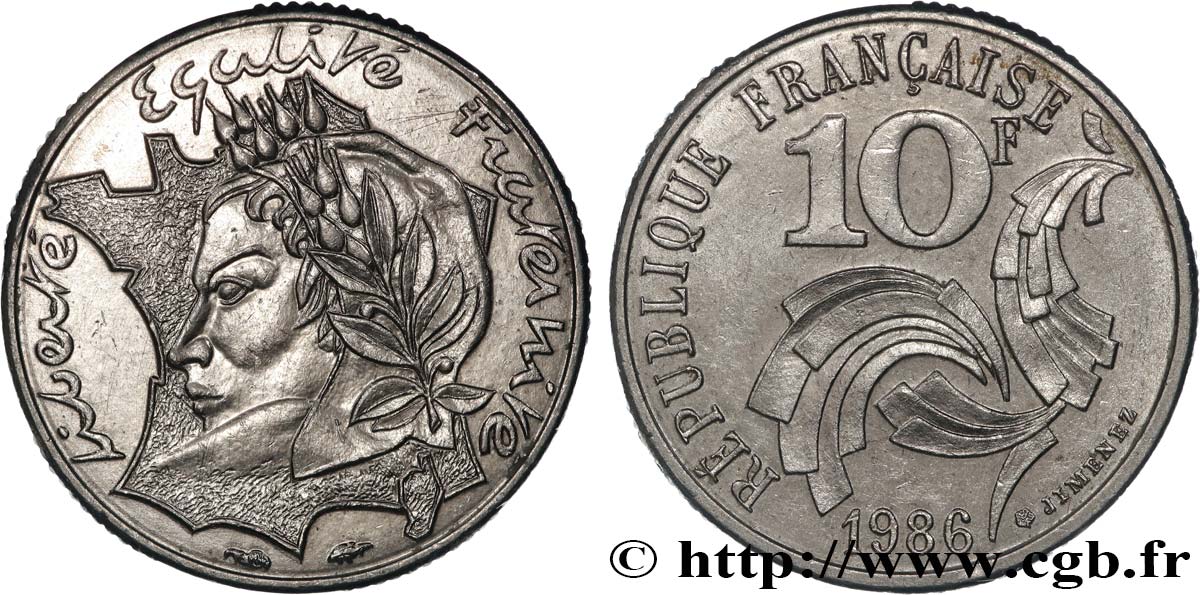 10 francs Jimenez 1986  F.373/2 MS 