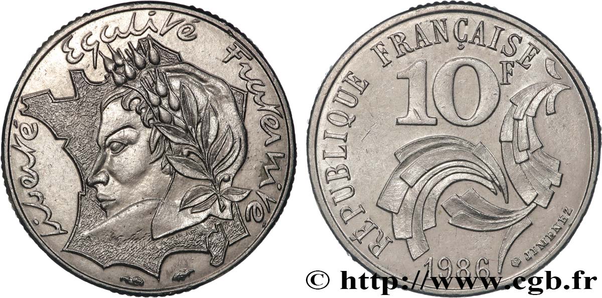 10 francs Jimenez 1986  F.373/2 MS 