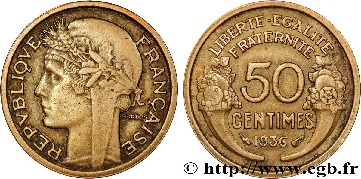 50 centimes Morlon 1936  F.192/12 VF 