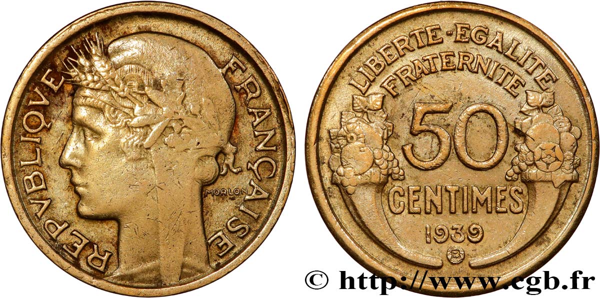 50 centimes Morlon 1939 Bruxelles F.192/16 TTB+ 