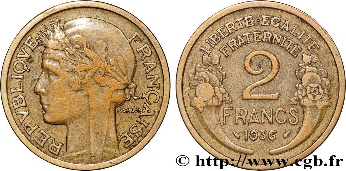 2 francs Morlon 1936  F.268/9 MBC 