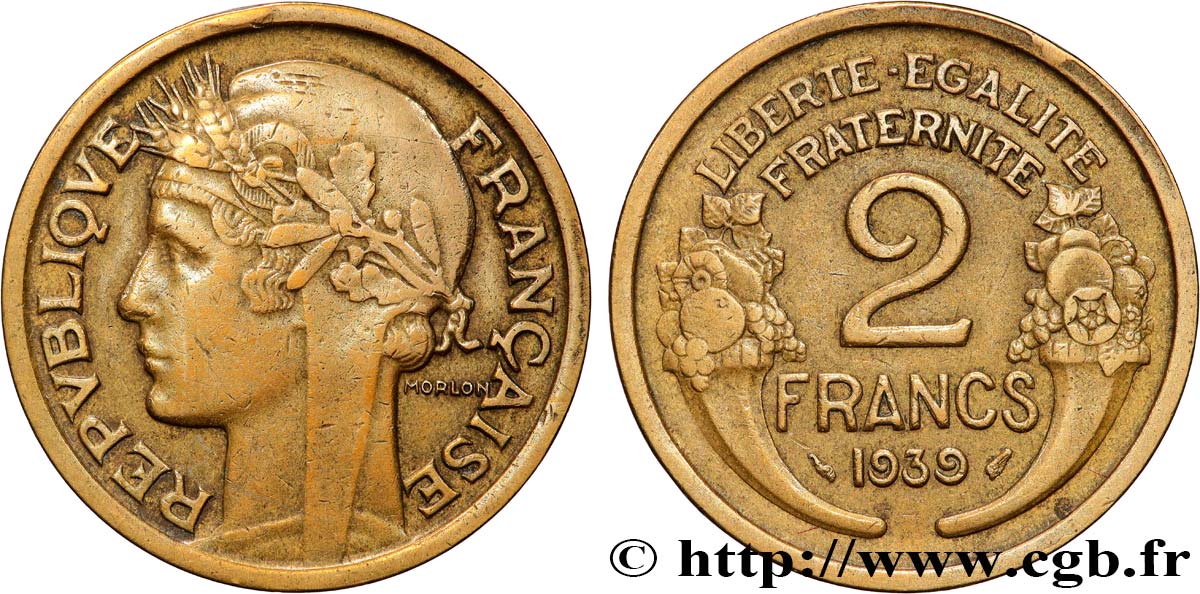 2 francs Morlon 1939  F.268/12 VF 