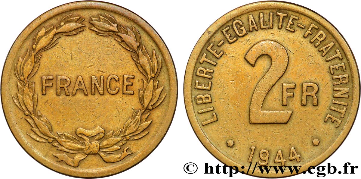 2 francs France 1944  F.271/1 q.BB 