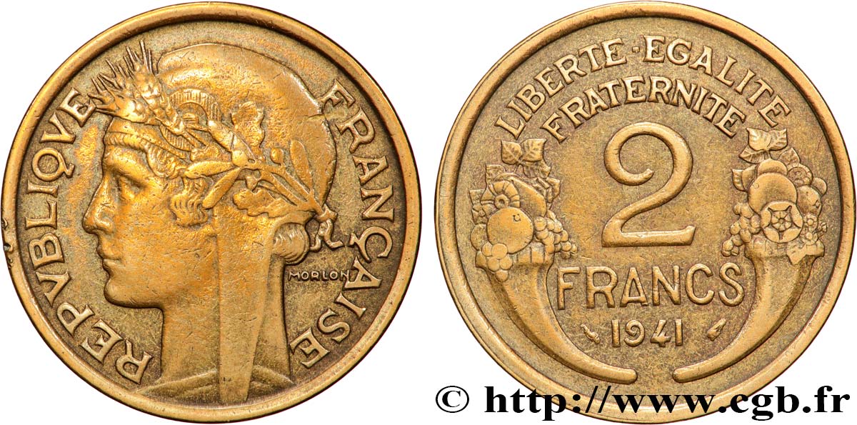 2 francs Morlon 1941  F.268/14 VF 