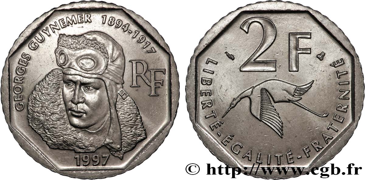2 francs Georges Guynemer 1997 Pessac F.275/2 SUP62 