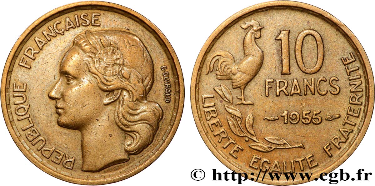 10 francs Guiraud 1955  F.363/12 TTB+ 