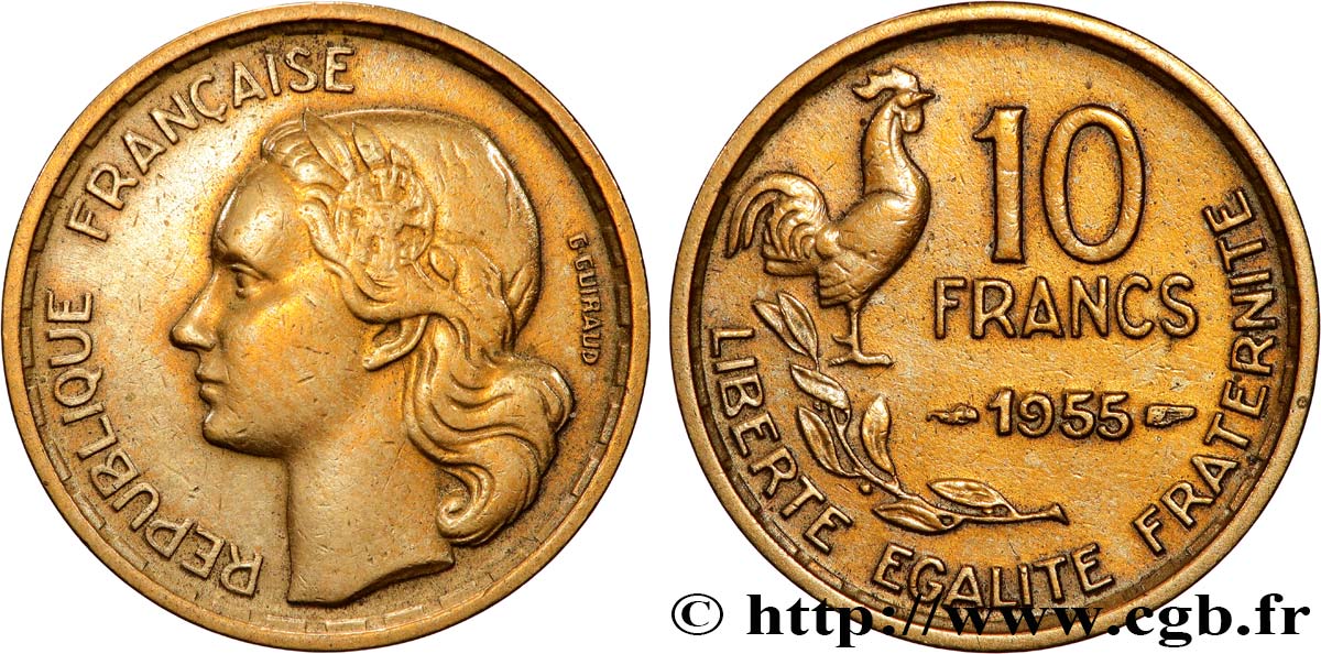 10 francs Guiraud 1955  F.363/12 q.SPL 