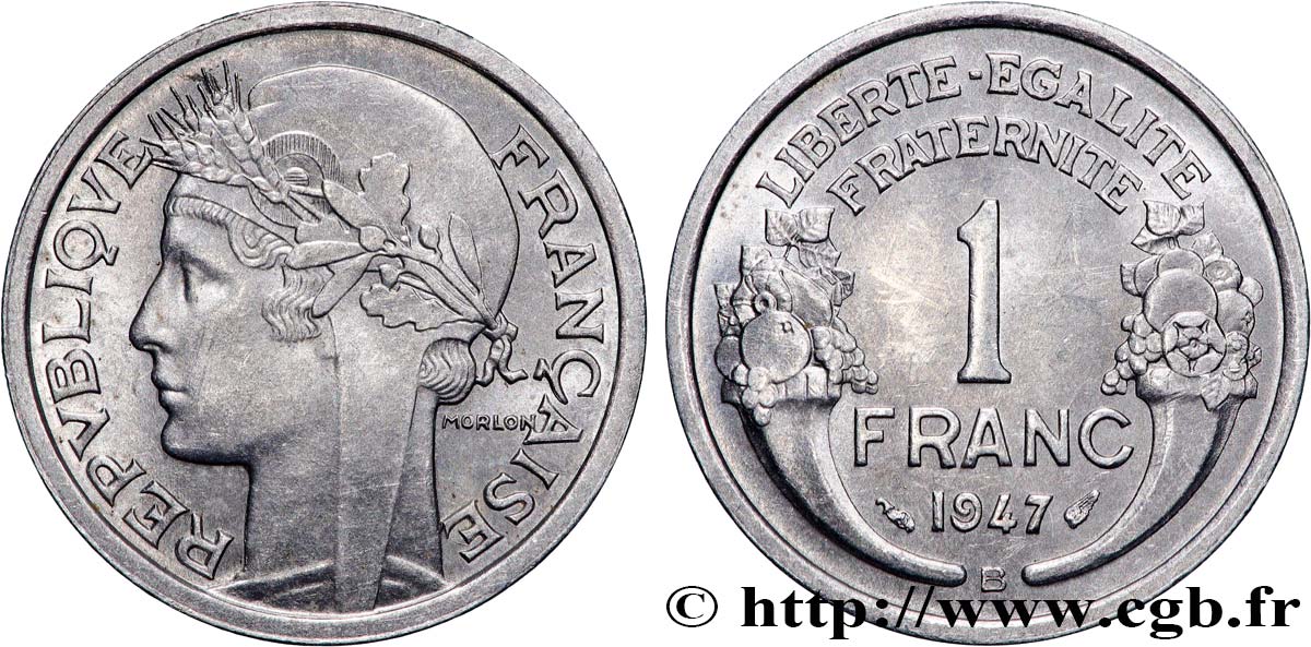 1 franc Morlon, légère 1947 Beaumont-Le-Roger F.221/12 MS 