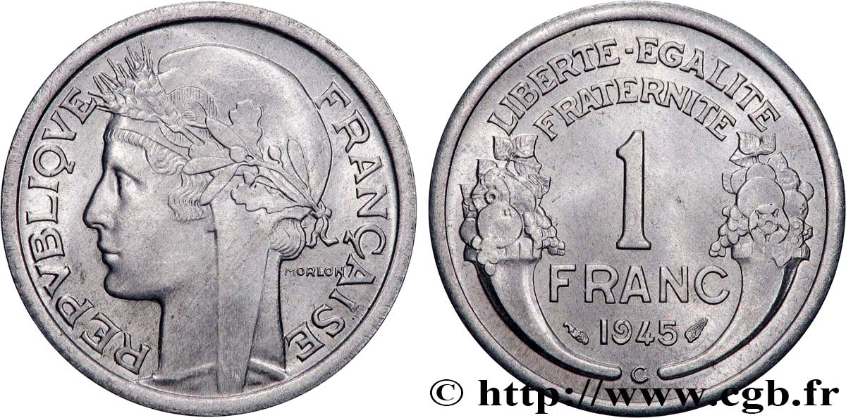 1 franc Morlon, légère 1945 Castelsarrasin F.221/8 VZ62 