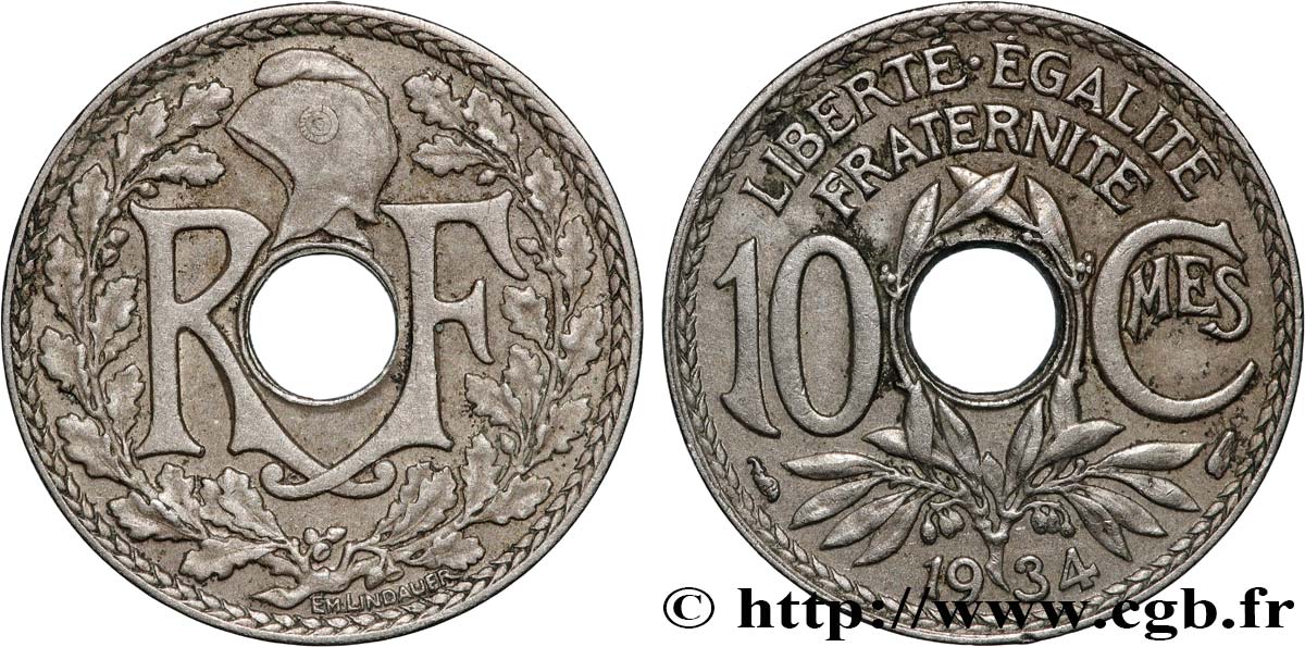 10 centimes Lindauer 1934  F.138/21 XF 