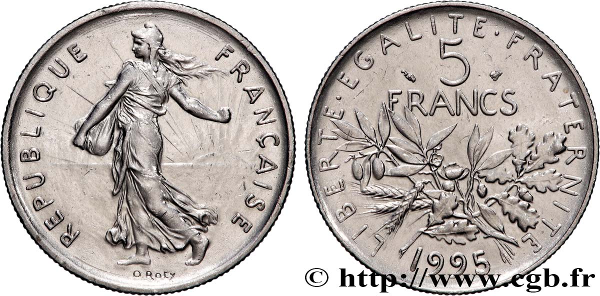 5 francs Semeuse, nickel 1995 Pessac F.341/31 MS 