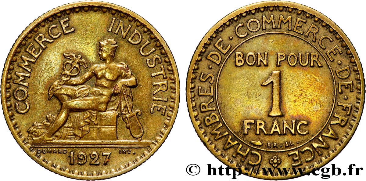 1 franc Chambres de Commerce 1927 Paris F.218/9 BB 