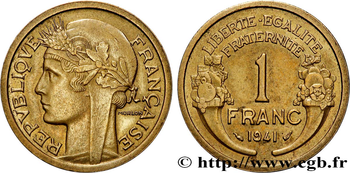 1 franc Morlon 1941 Paris F.219/12 EBC+ 