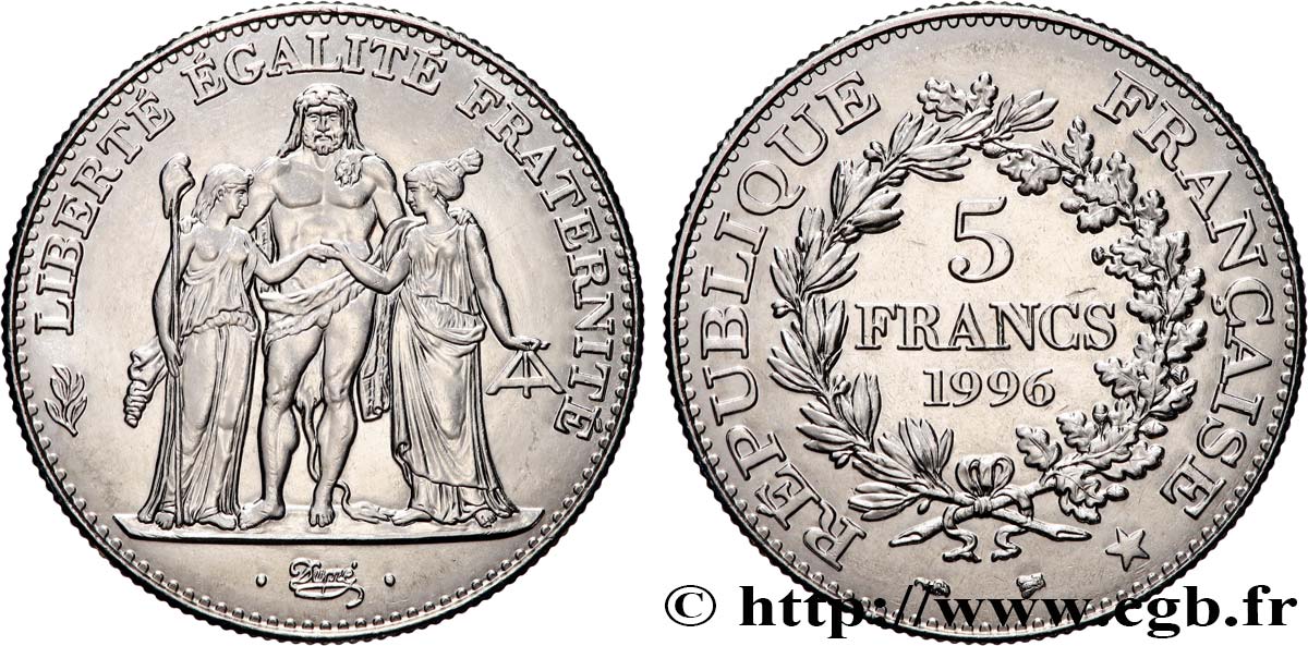 5 francs Hercule de Dupré 1996  F.346/2 AU 