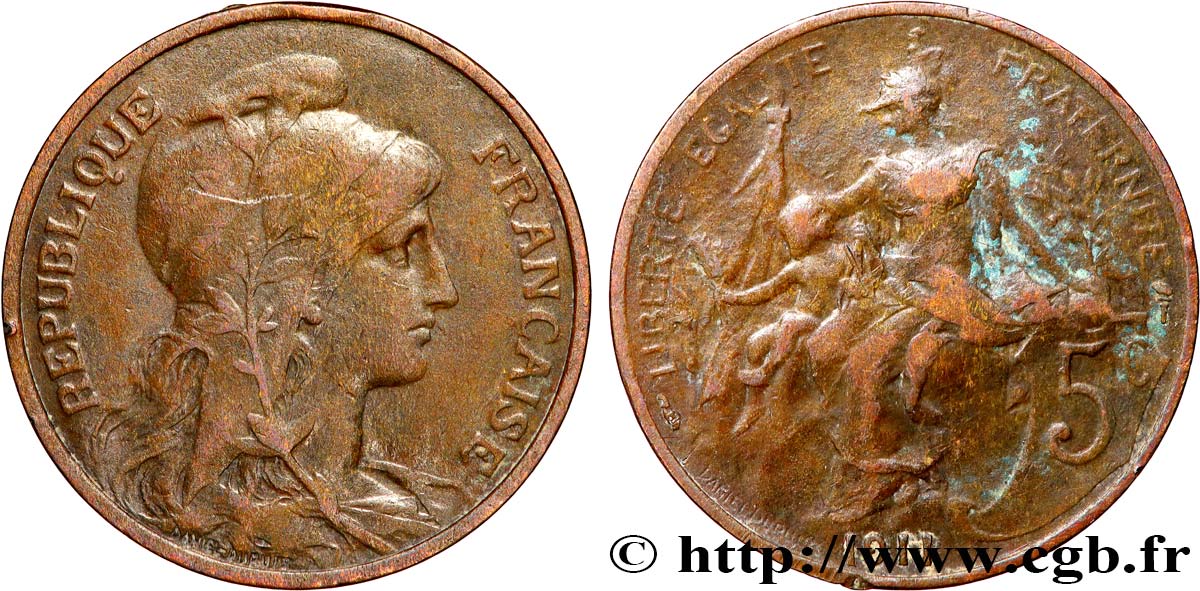 5 centimes Daniel-Dupuis 1911  F.119/23 BC 