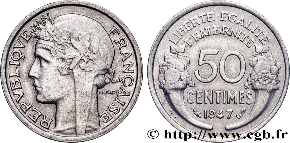 50 centimes Morlon, légère 1947  F.194/10 SUP+ 