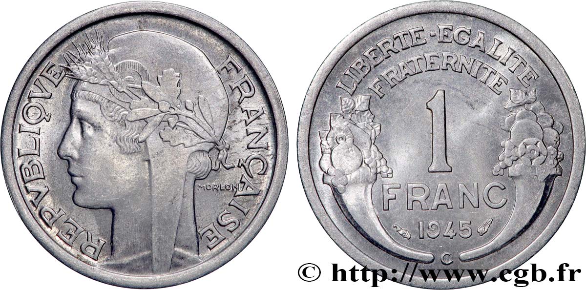 1 franc Morlon, légère 1945 Castelsarrasin F.221/8 SUP60 