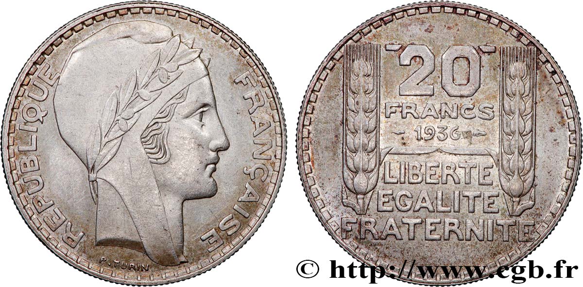 20 francs Turin 1936  F.400/7 fVZ 