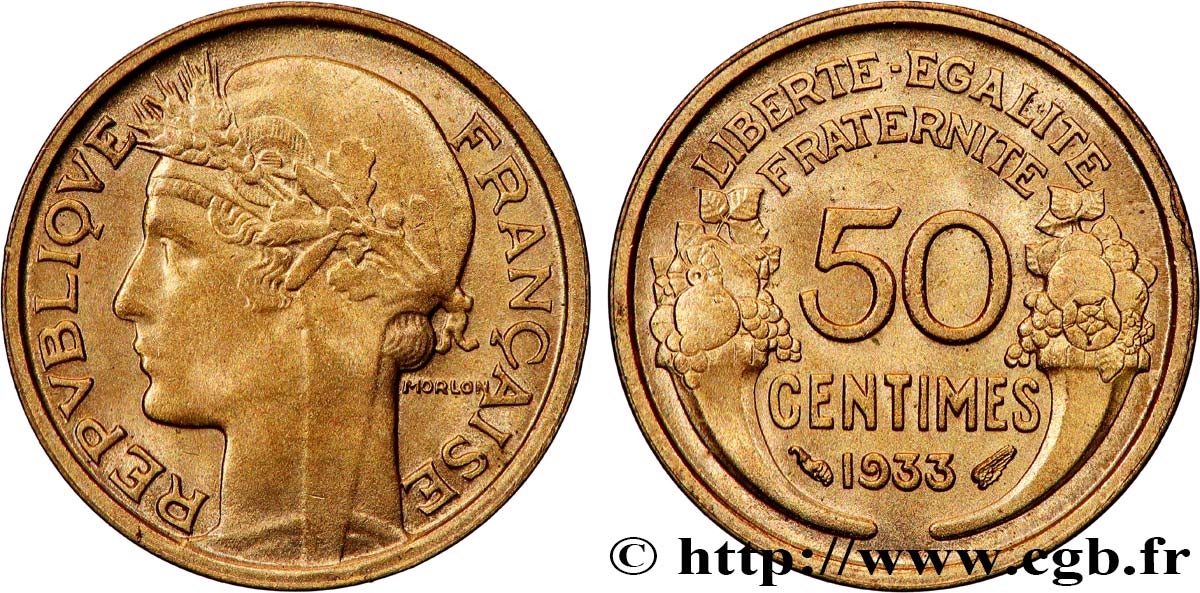 50 centimes Morlon 1933  F.192/10 MS65 