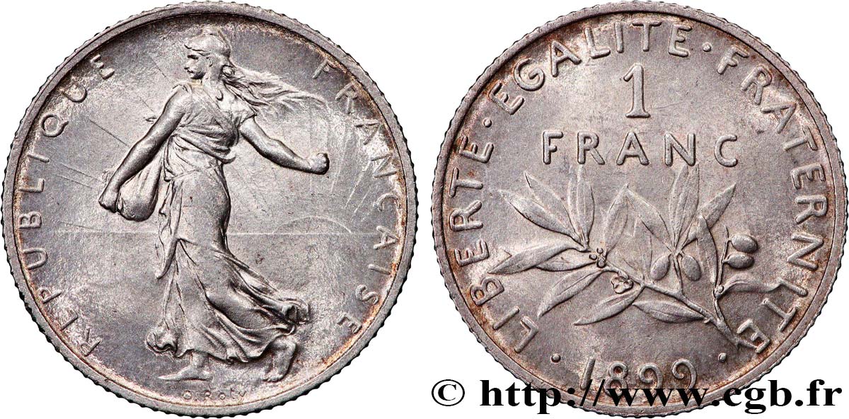 1 franc Semeuse 1899 Paris F.217/3 EBC62 
