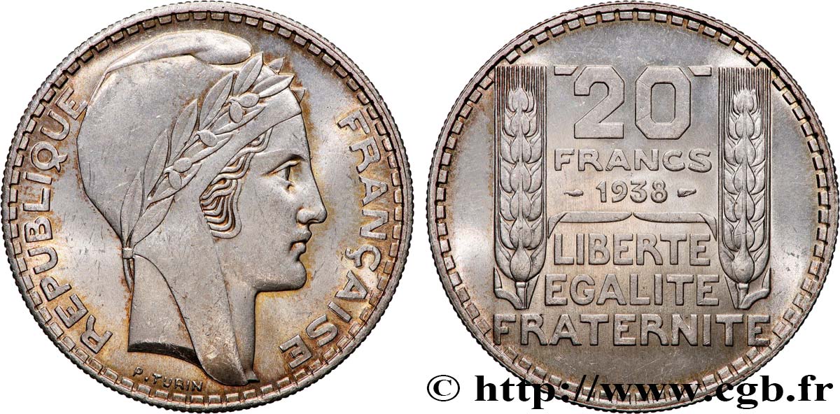 20 francs Turin 1938  F.400/9 MS63 