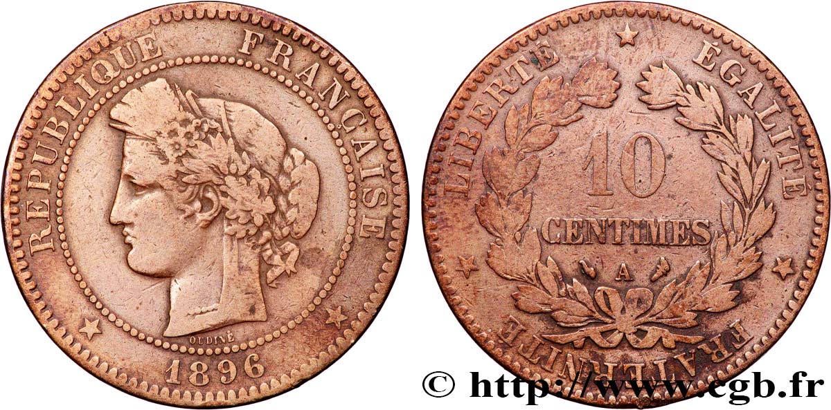 10 centimes Cérès 1896 Paris F.135/42 TB15 